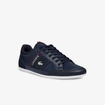 Lacoste Chaymon Leather and Suede Sneakers - Tenisky Pánské Tmavě Blankyt / Bílé | CZ-bXI2NI